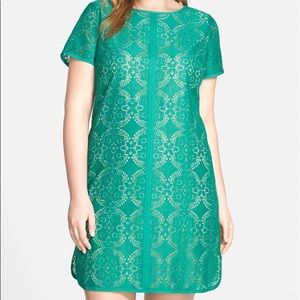Adrianna Papell Shift Dress in Jade